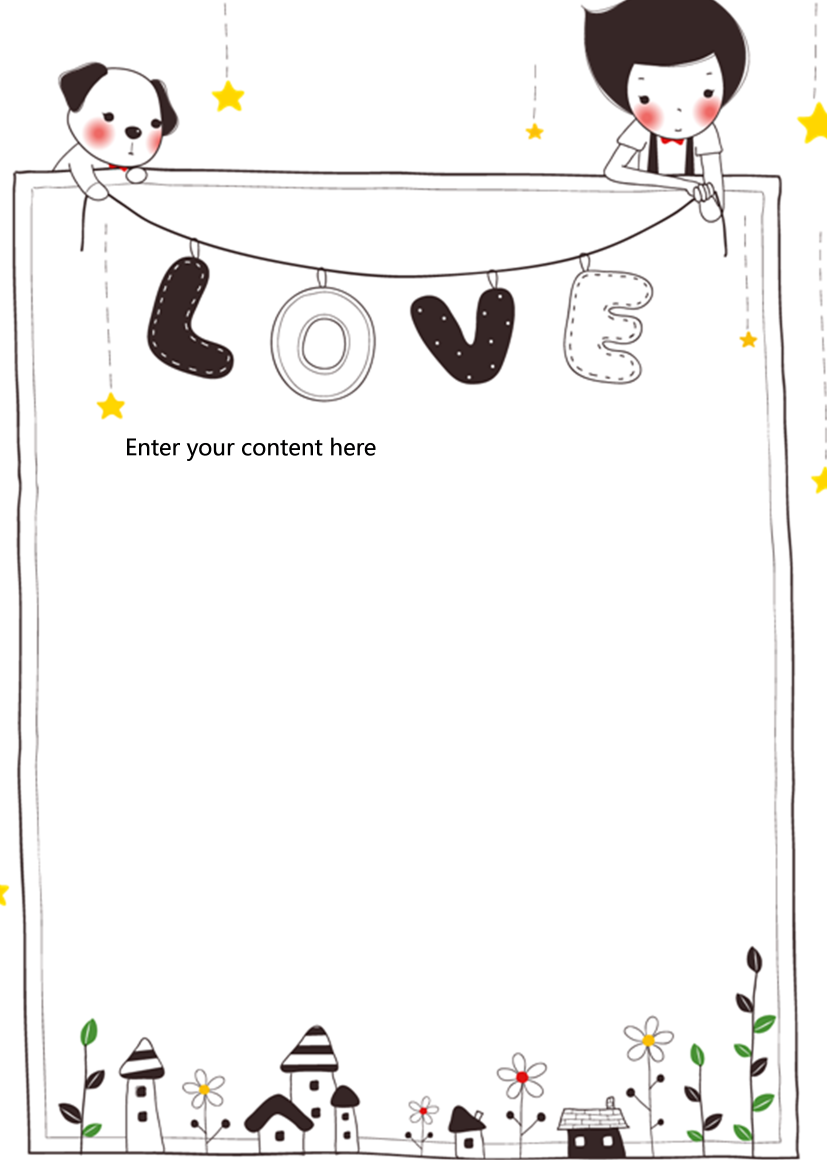 love letter paper template